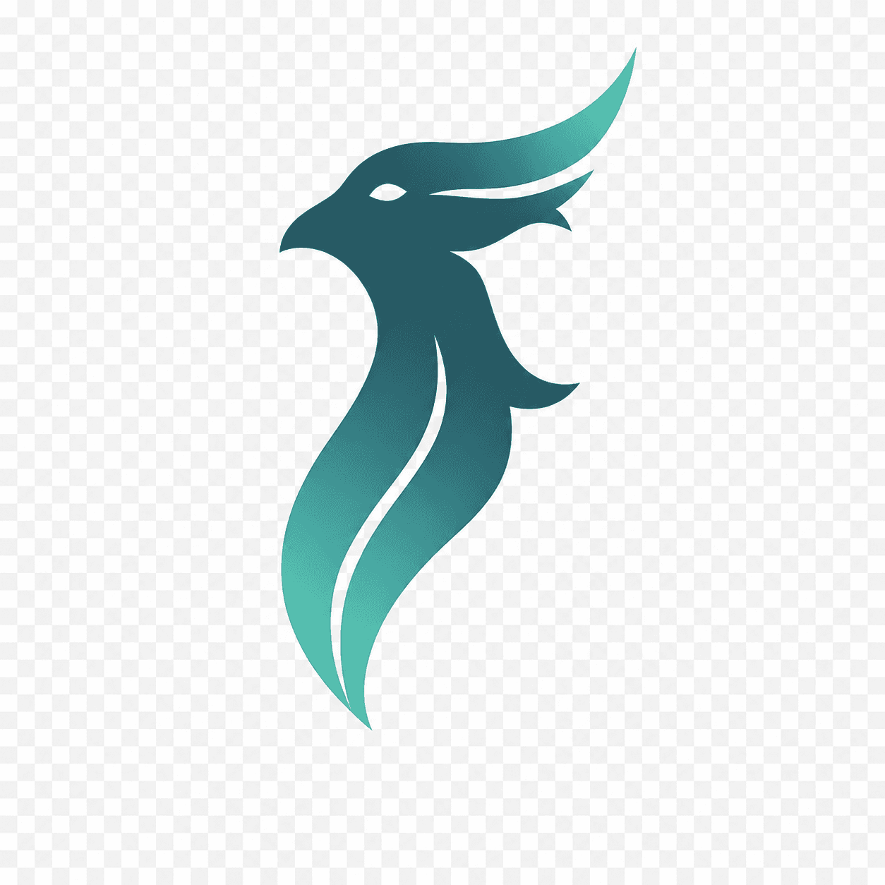 Api Berwarna Biru Membentuk Siluet Phoenix